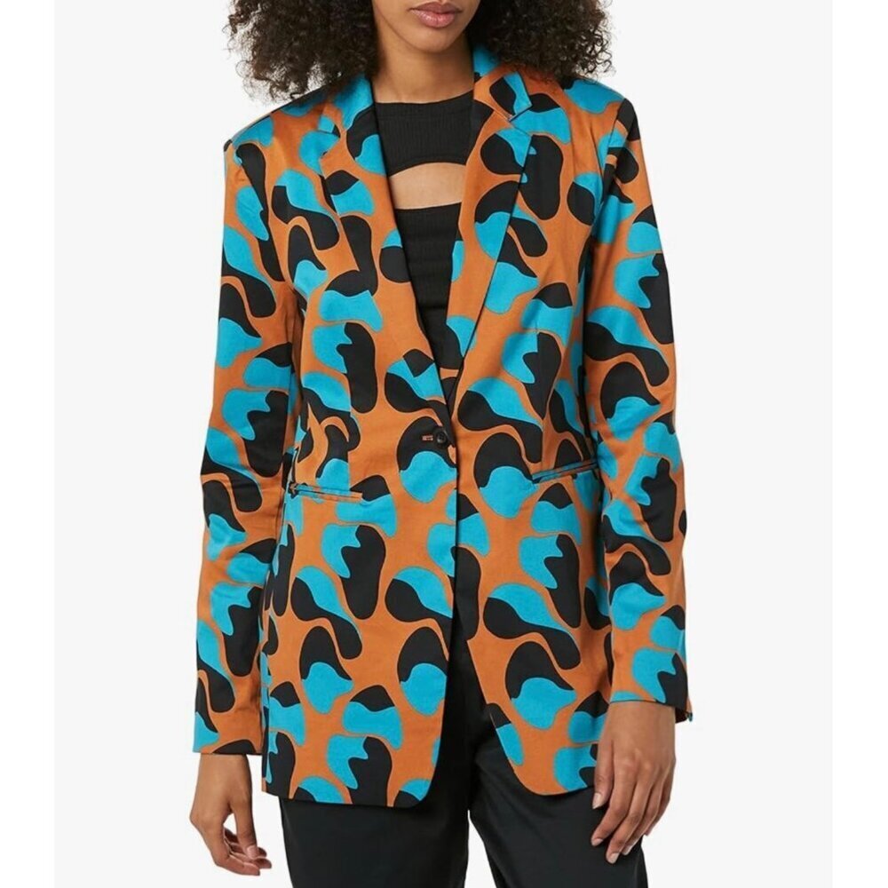 Terea Women's Catalina Blazer Adobe Cell Print size S NWT
